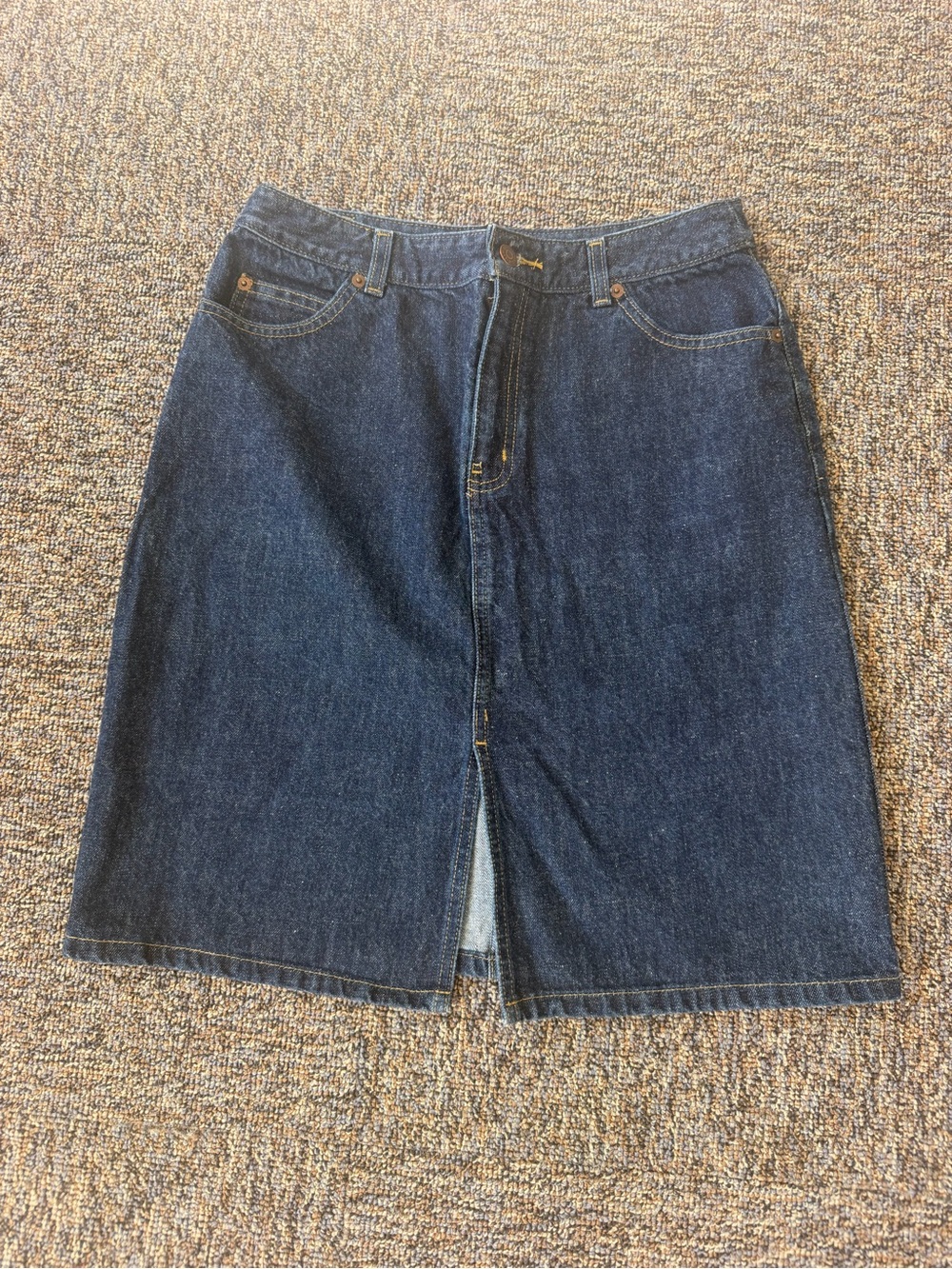 The Limited Blue Denim Jean Skirt Front Slit Size 8